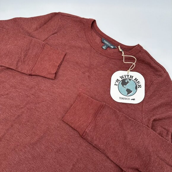 Toad & Co. Women's Foothill Long Sleeve Crew Waffle Shirt, Size XL, Manzanita - Picture 1 of 12